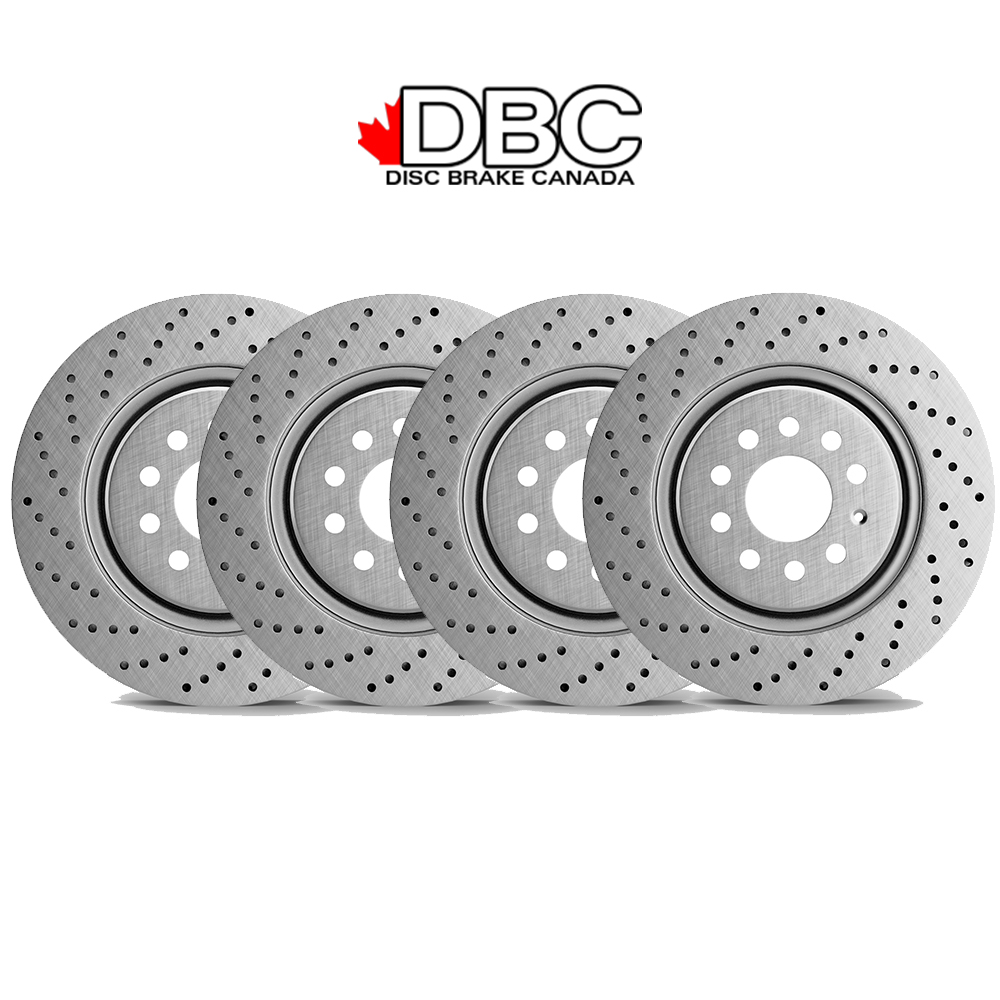 Front and Rear High Performance Cross Drilled EVO GEOMET Koted Rotors - XDG-12185000-K